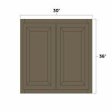 (image for) Winchester Grey 30" x 36" Double Doors Wall Cabinet - WIN-W3036