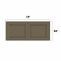 (image for) Winchester Grey 33" x 24" Bridge Wall Cabinet - WIN-W3324