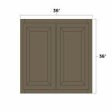 (image for) Winchester Grey 36" x 36" Double Doors Wall Cabinet - WIN-W3636