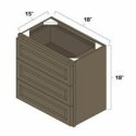 (image for) Winchester Grey 18" Three Drawer Wall Cabinet - WIN-W3DR18