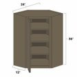 (image for) Winchester Grey 24" x 36" Diagonal Corner Wall Cabinet - WIN-WDC2436