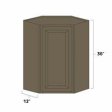 (image for) Winchester Grey 24" x 36" Diagonal Corner Wall Cabinet - WIN-WDC2436