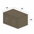 (image for) Winchester Grey 33" x 24" Refrigerator Wall Cabinet - WIN-WR3324