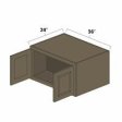 (image for) Winchester Grey 36" x 18" Refrigerator Wall Cabinet - WIN-WR3618