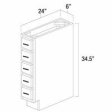(image for) West Point Grey 6" Spice Drawers Base Cabinet - WPG-BSD6