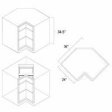 (image for) West Point Grey 36" Corner Drawers Base Cabinet - WPG-CDB36