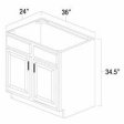 (image for) West Point Grey 36" Sink Base Cabinet - WPG-SB36