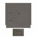 (image for) West Point Grey 24" Vanity Sink Base Cabinet w/ Drawers on Left - WPG-V2421DL