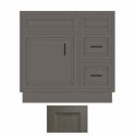 (image for) West Point Grey 24" Vanity Sink Base Cabinet w/ Drawers on Right - WPG-V2421DR
