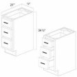 (image for) West Point Grey 12" Three Drawer Vanity Cabinet - WPG-VDB1221