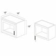 (image for) West Point Grey 12" x 12" Single Decorative Stacker Wall Cabinet w/Beveled Glass Door - WPG-W1212PG