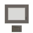 (image for) West Point Grey 12" x 12" Single Decorative Stacker Wall Cabinet w/Beveled Glass Door - WPG-W1212PG