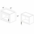 (image for) West Point Grey 21" x 12" Single Decorative Stacker Wall Cabinet w/Beveled Glass Door - WPG-W2112PG