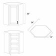 (image for) West Point Grey 24" x 36" Diagonal Corner Wall Cabinet - WPG-WDC2436