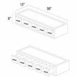 (image for) West Point Grey 6" x 30" Spice Drawers Wall Cabinet - WPG-WSC30