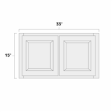 (image for) Aspen White 33" x 15" Refrigerator Wall Cabinet - ASP-WR3315