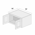 (image for) Aspen White 36" x 15" Refrigerator Wall Cabinet - ASP-WR3615