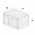 (image for) Aspen White 36" x 18" Refrigerator Wall Cabinet - ASP-WR3618
