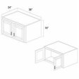 (image for) White Shaker 36" x 18" Refrigerator Wall Cabinet - WS-WR3618