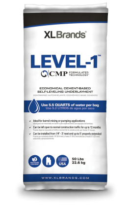 XL Brands CMP Level 1 Economical Cement-Based Self-Leveling Underlayment - 50 Lb. Bag