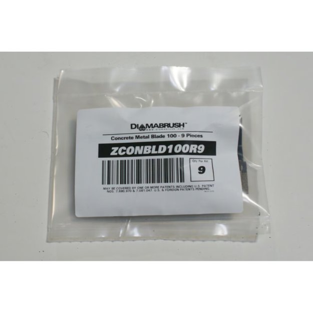 (image for) DIAMABRUSH ZCONBLD100R9 12" & 13" Concrete Prep Tool Blade Kit - 100 Grit (9 Pieces)