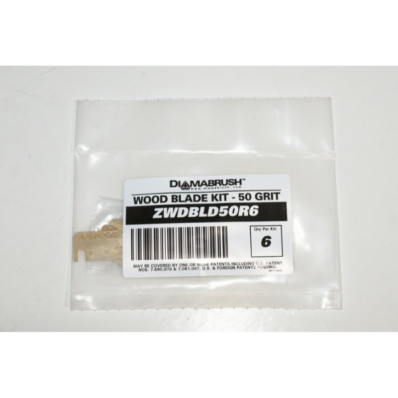 (image for) DIAMABRUSH ZWDBLD50R6 Hardwood Prep Tool Blade Kit - 50 Grit (6 Pieces)