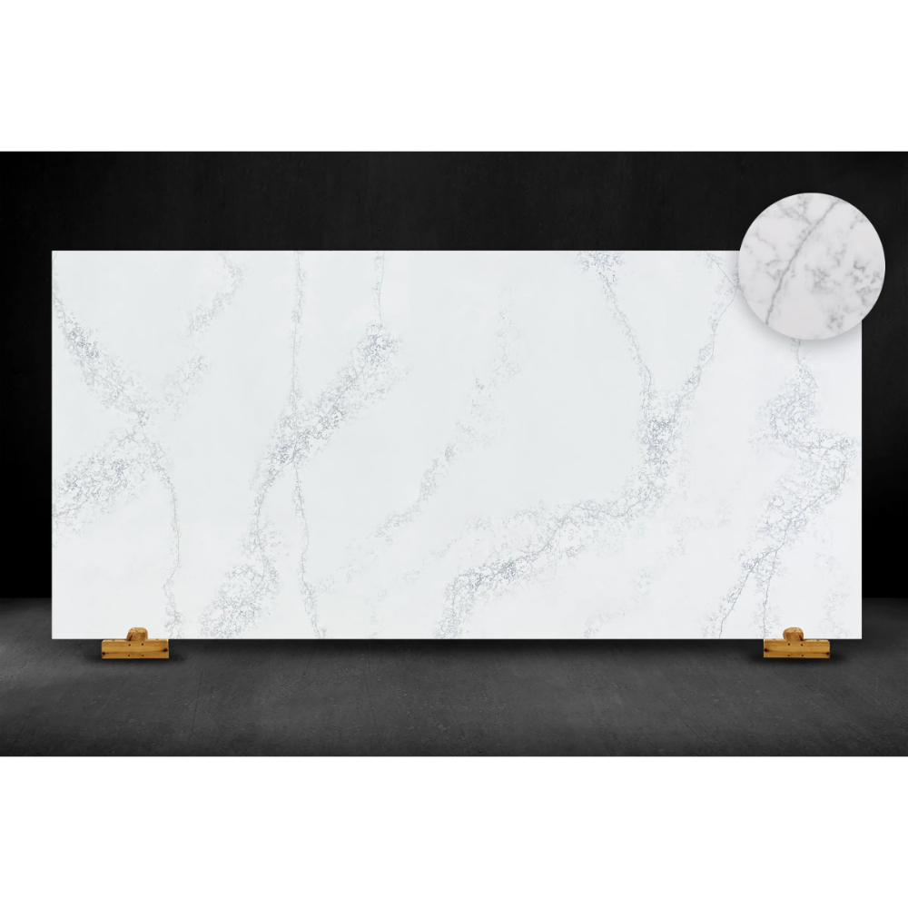 (image for) SOLSTONE Quartz Full Slab 126\" x 63\" 3cm - Aurora