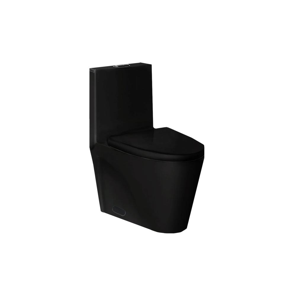 (image for) PELICAN PL-12011 One Piece High-Efficiency Dual Flush Toilet (1.6 gpf / 0.8 gpf) - Matte Black
