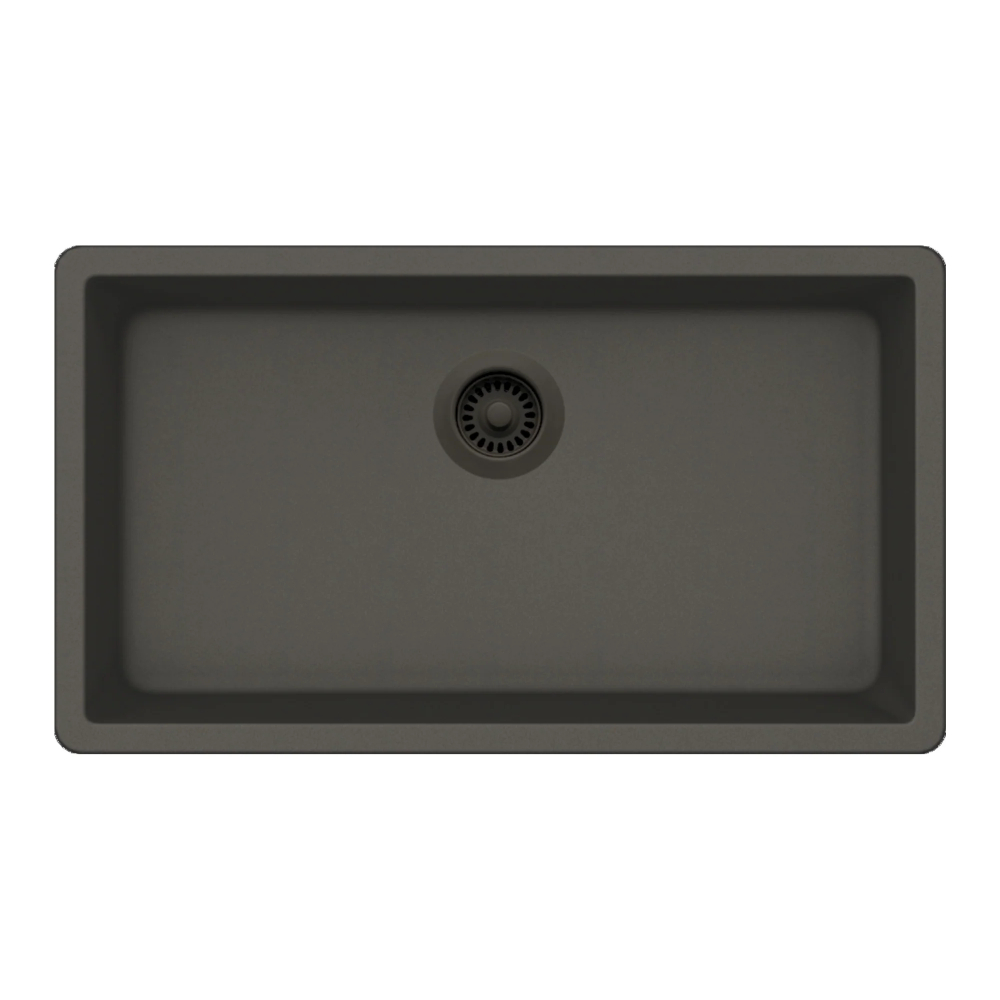 (image for) PELICAN PL-150 29 1/2\" x 18 3/4\" x 9 1/2\" Granite Composite Single Bowl Sink - Gunmetal