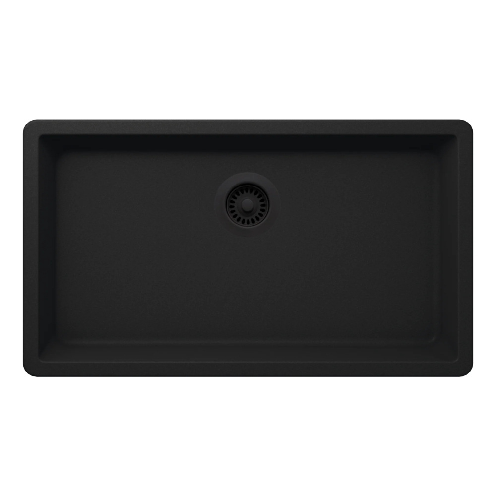 (image for) PELICAN PL-150 29 1/2\" x 18 3/4\" x 9 1/2\" Granite Composite Single Bowl Sink - Onyx