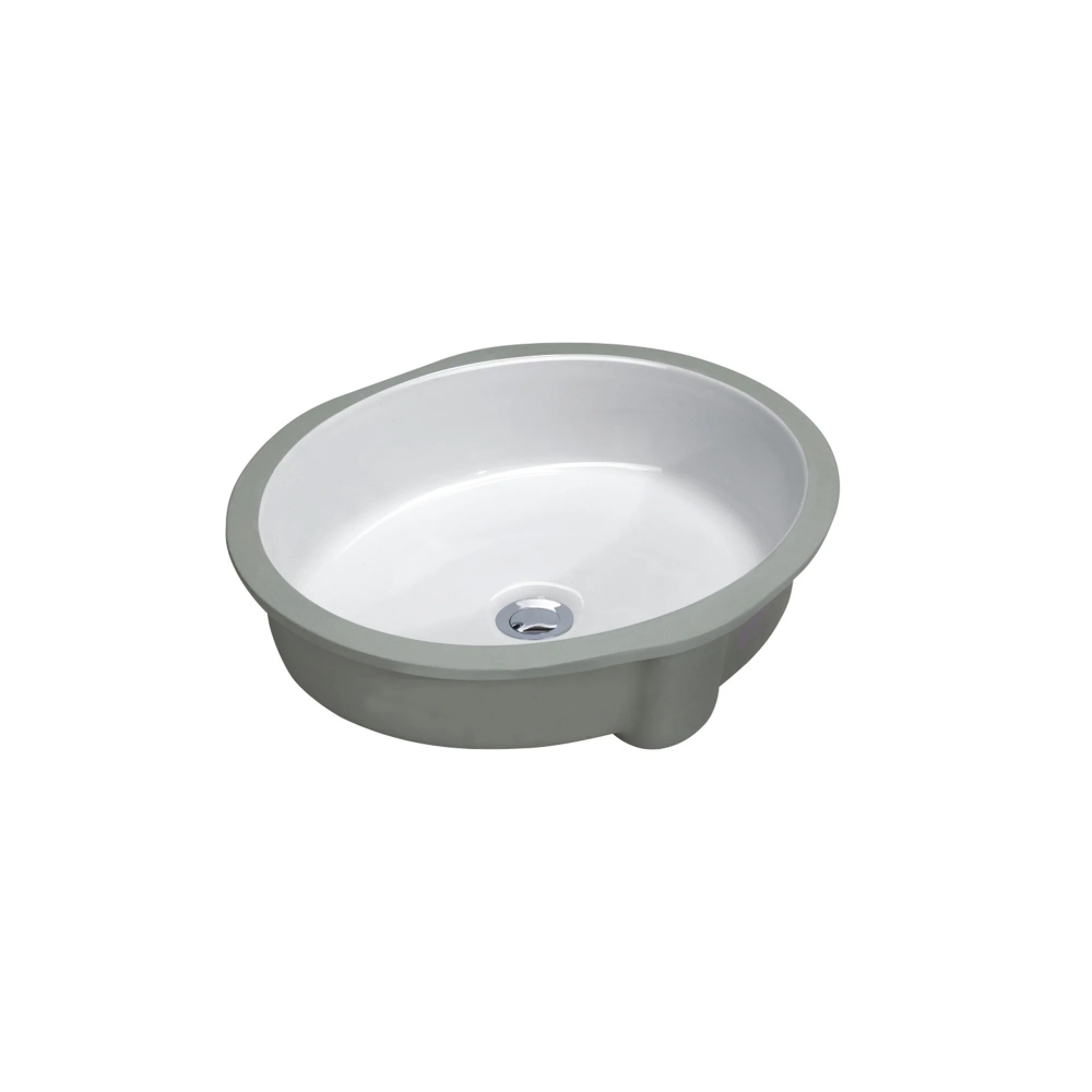 (image for) PELICAN PL-1606 Porcelain Undermount Bathroom Sink 17\" x 14\" x 4 1/2\" - White