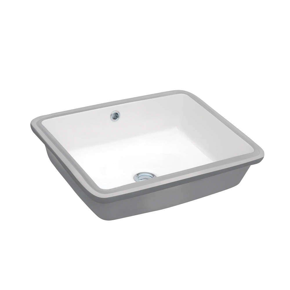 (image for) PELICAN PL-1637 Porcelain Undermount Bathroom Sink 17\" x 13\" x 5\" - White