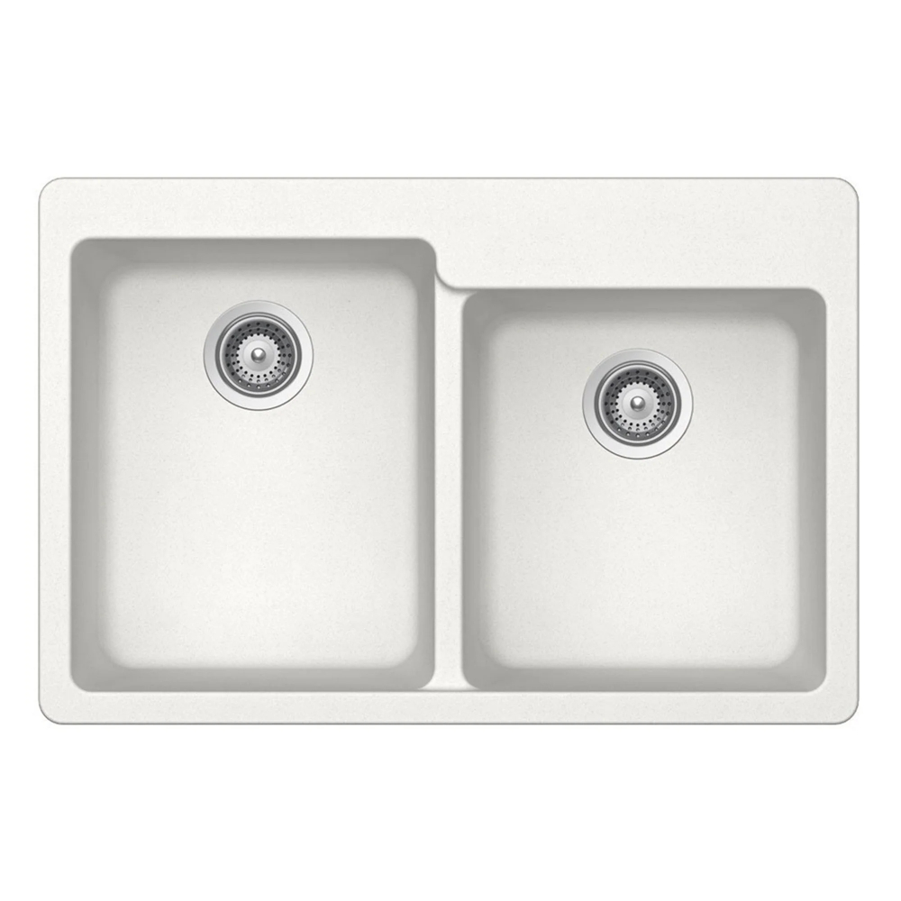 (image for) PELICAN PL-175 33\" x 22\" x 9 1/2\" Granite Composite Double Bowl Sink - Alpina
