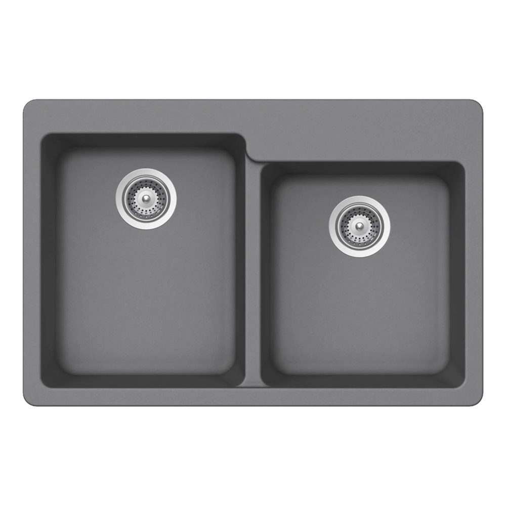 (image for) PELICAN PL-175 33\" x 22\" x 9 1/2\" Granite Composite Double Bowl Sink - Chroma