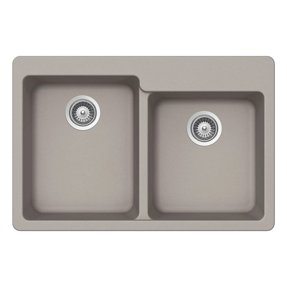 (image for) PELICAN PL-175 33\" x 22\" x 9 1/2\" Granite Composite Double Bowl Sink - Concrete