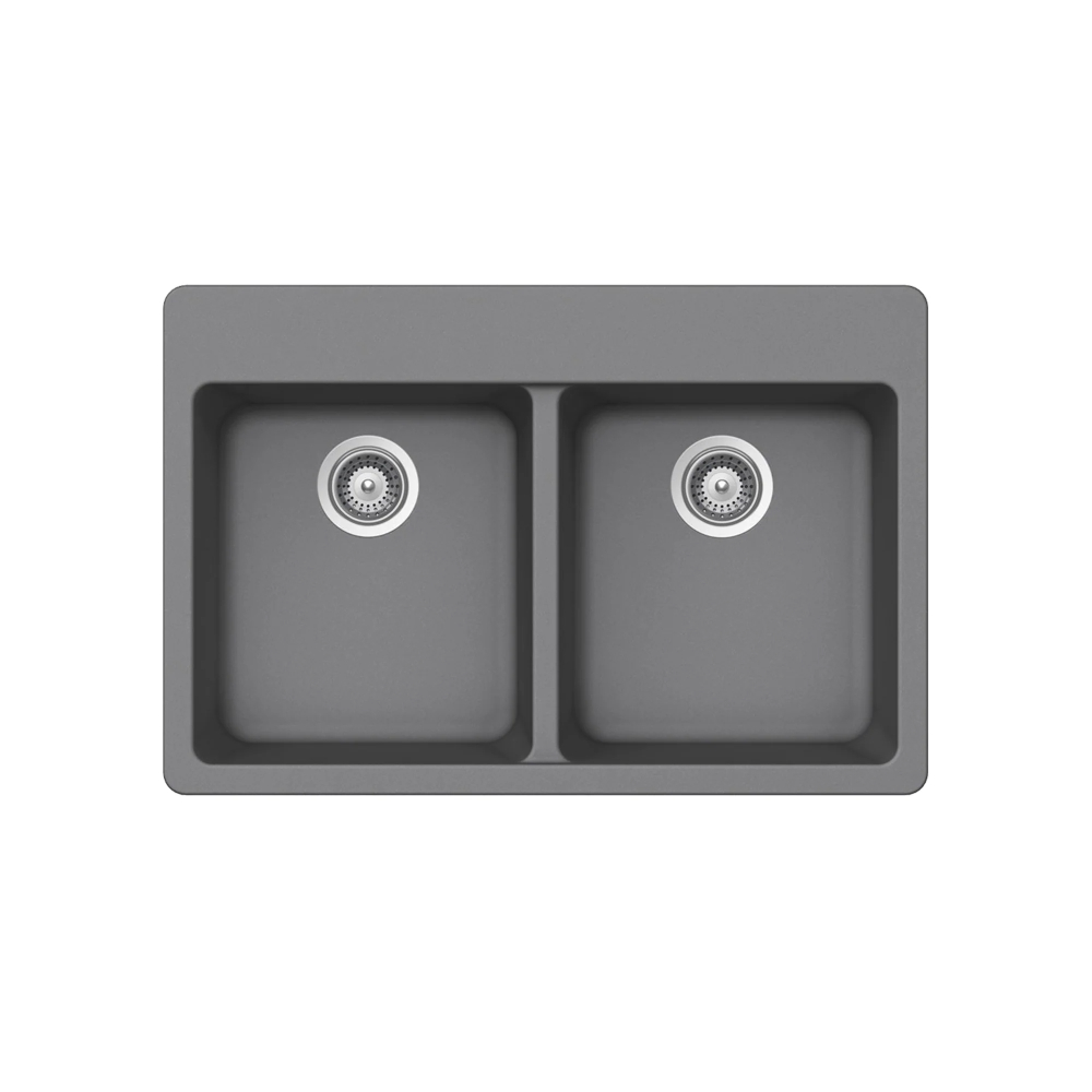 (image for) PELICAN PL-200 33\" x 22\" x 9 1/2\" Granite Composite Double Bowl Sink - Chroma
