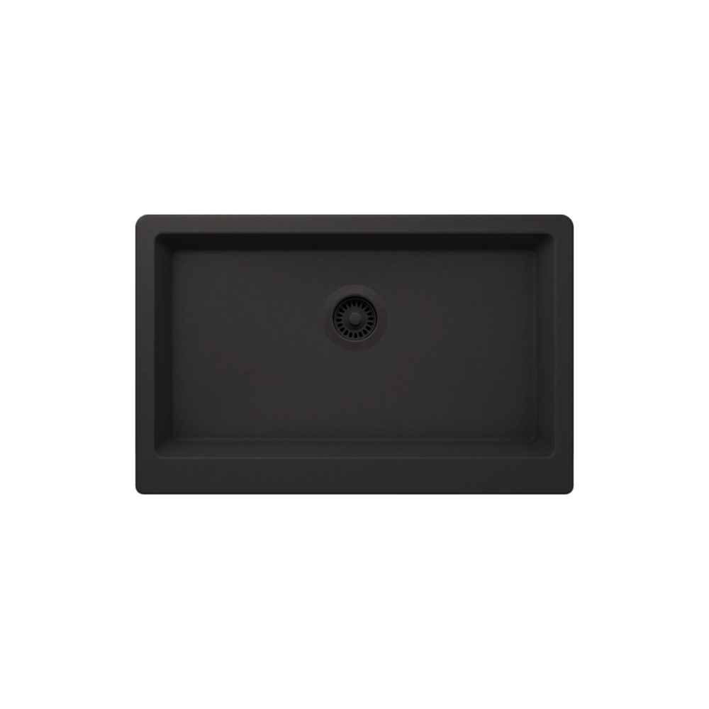 (image for) PELICAN PL-300 32 7/8\" x 20 3/4\" x 9\" Granite Composite Apron Front Sink - Onyx
