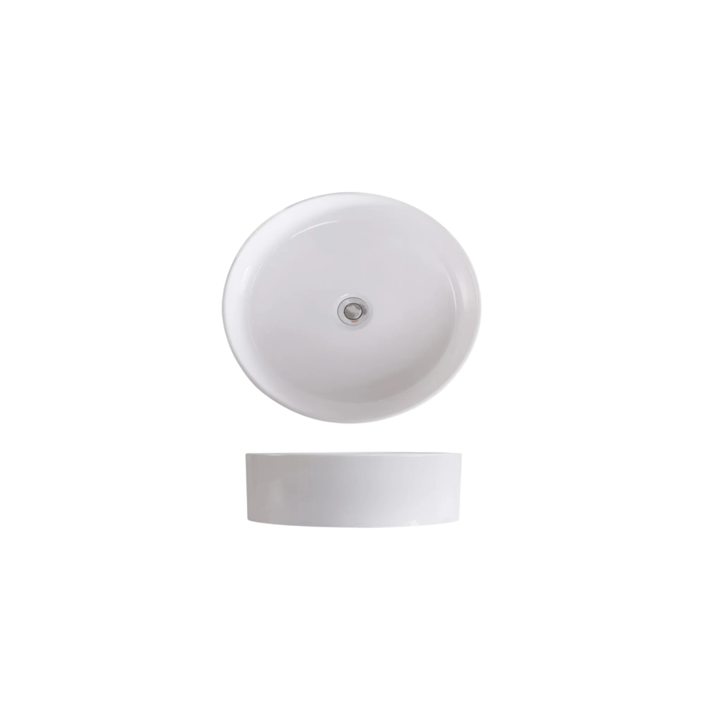 (image for) PELICAN PL-3079 Porcelain Vessel Bathroom Sink 18\'\' x 18\'\' - White