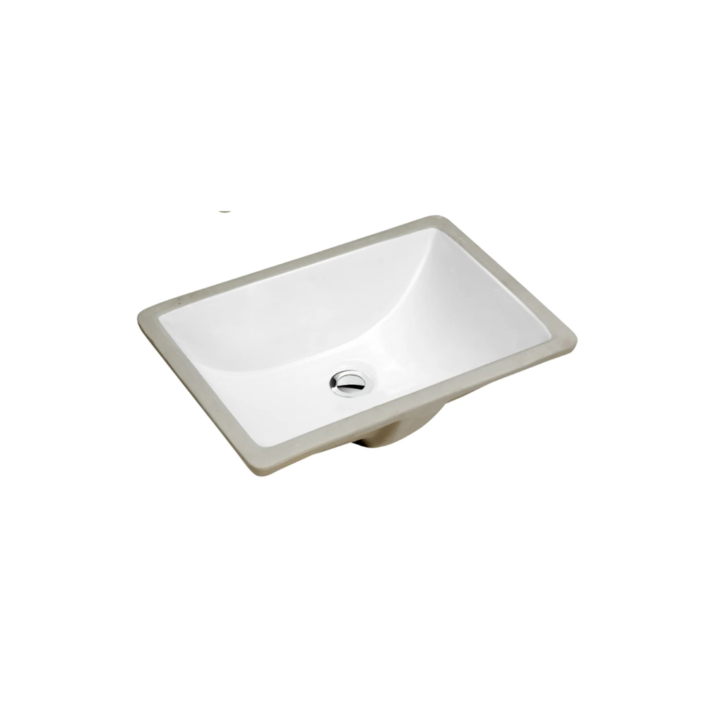 (image for) PELICAN PL-3099 Porcelain Undermount Bathroom Sink 18\" x 13\" x 6\" - Black