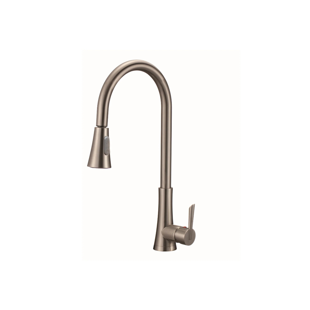 (image for) PELICAN PL-8218 Single Hole Pull Down Kitchen Faucet - Brushed Nickel