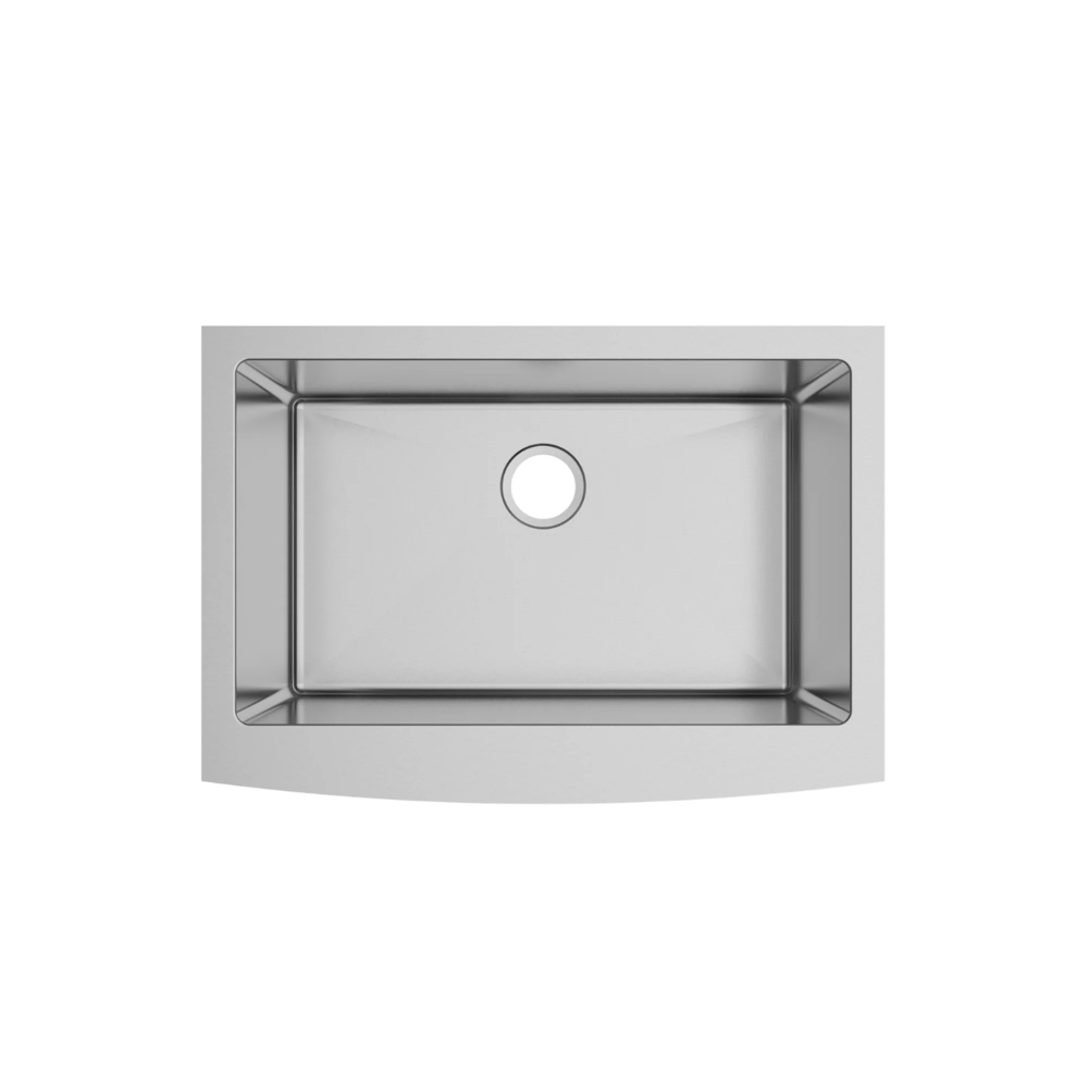(image for) PELICAN PL-HA118 R15 16G Handmade 16 Gauge Stainless Steel Apron Front Kitchen Sink 30\" x 21\" x 10\'\' w/ Micro Radius Corners