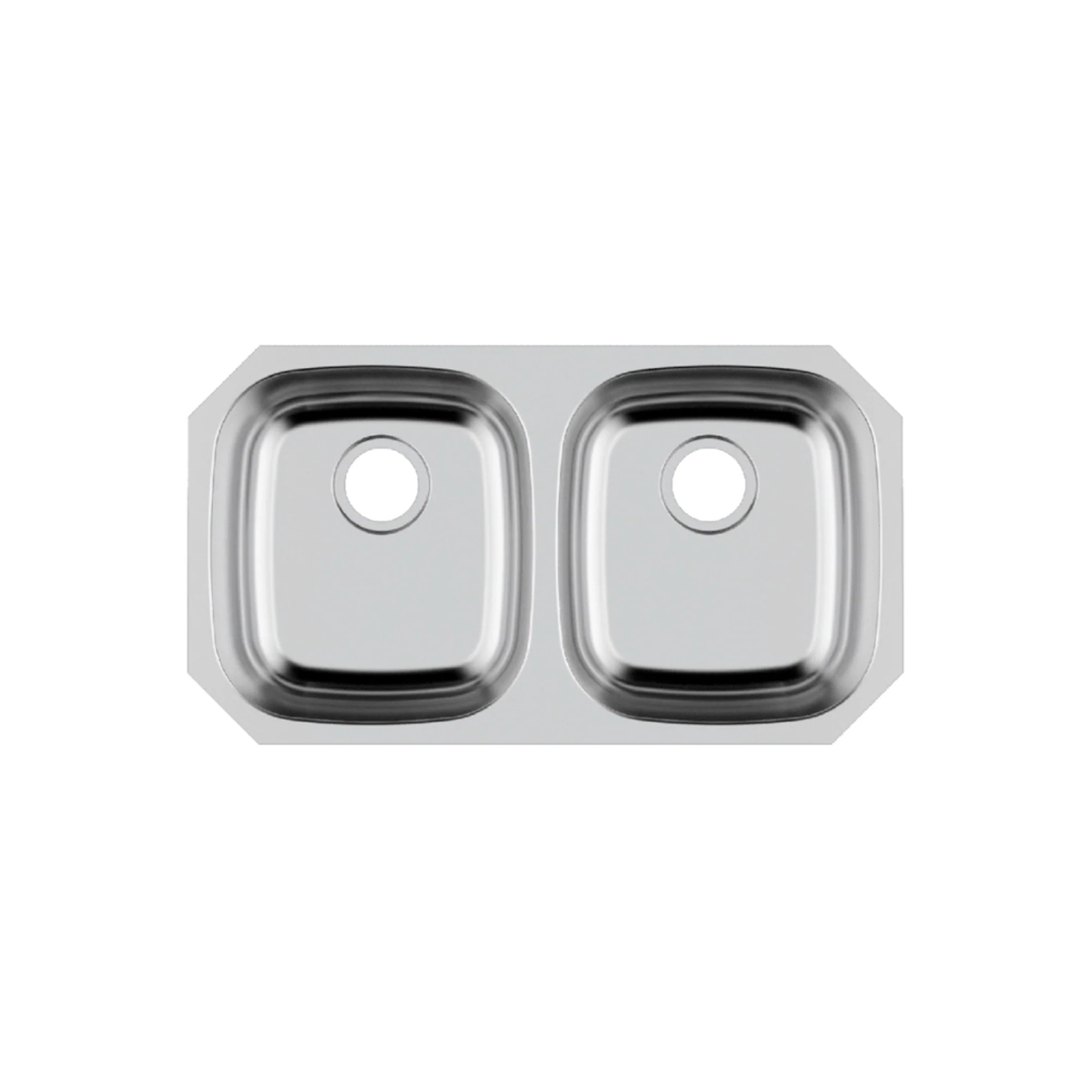 (image for) PELICAN PL-VS5050 18G Stainless Steel Double Bowl Undermount Kitchen Sink 32 1/8\'\' x 18\"