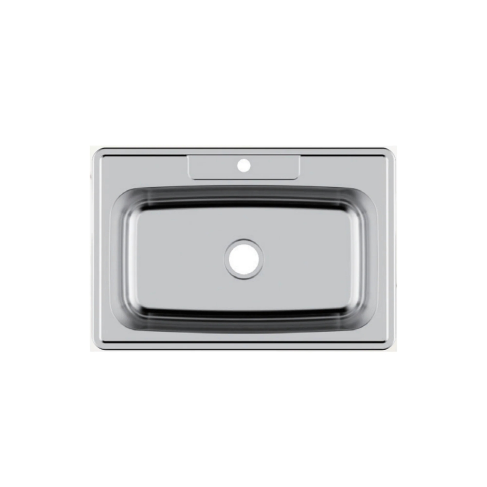 (image for) PELICAN PL-VT3322-1 18G Stainless Steel Single Bowl Top Mount Kitchen Sink 33\'\' x 22\'\' w/ 1 Hole