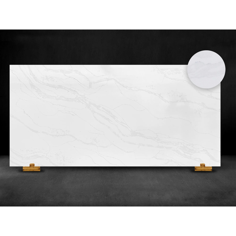 (image for) SOLSTONE Quartz Full Slab 126\" x 63\" 3cm - Riviera