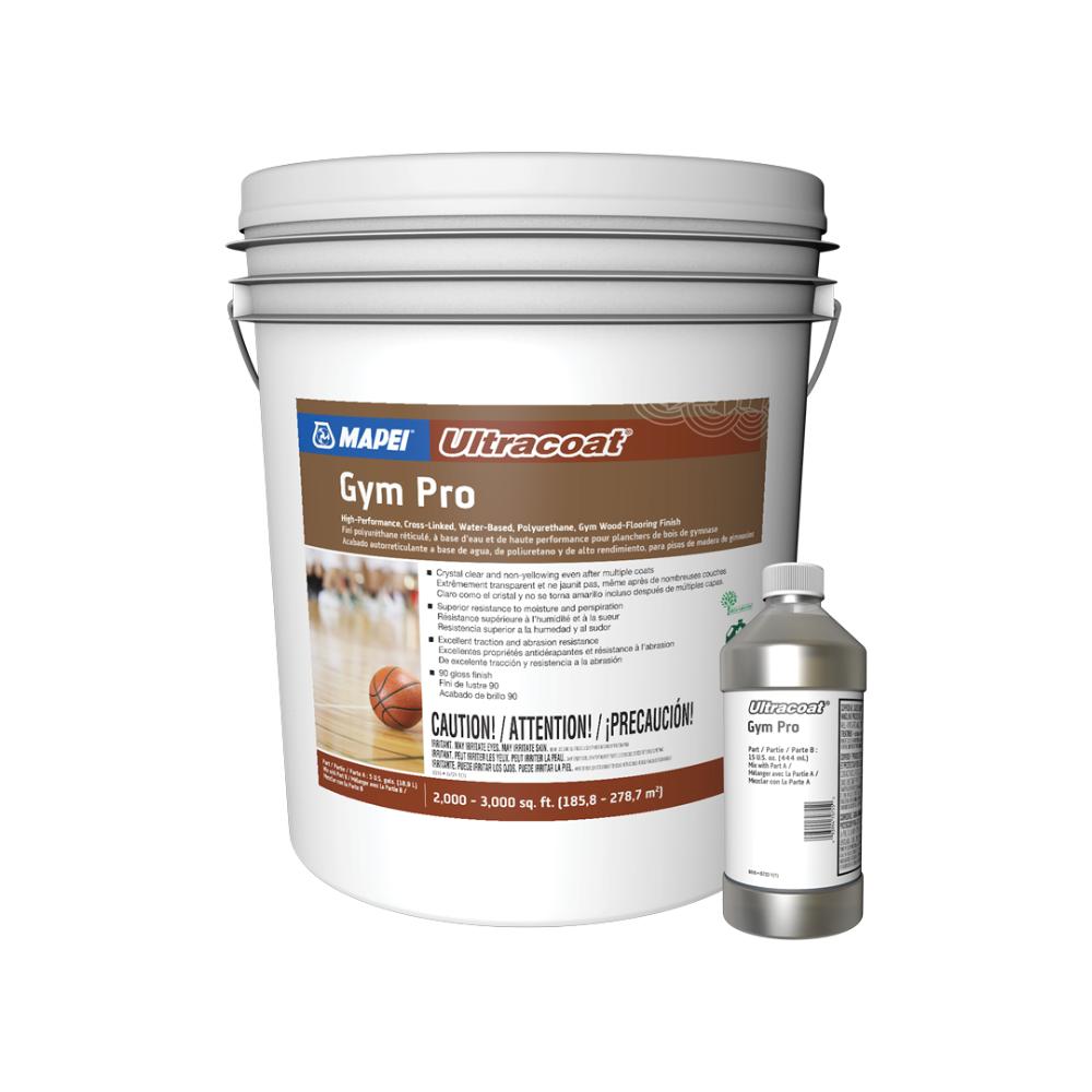 (image for) MAPEI Ultracoat Gym Pro High-Performance Cross-Linked Water-Based Polyurethane Gym Wood-Flooring Finish - 5 Gal