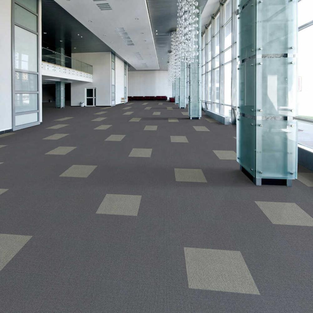 Next Floor Pinstripe 19.7" x 19.7" Solution-Dyed Twisted Polypropylene Carpet Tiles - Grey Flannel NF877018 Next Floor Pinstripe 19.7" x 19.7" Solution-Dyed Twisted Polypropylene Carpet Tiles - Grey Flannel NF877018