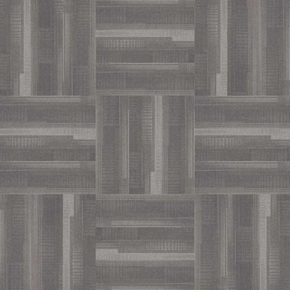 (image for) Next Floor Dedication 13\" x 39\" Solution-Dyed Twisted Polypropylene Carpet Tiles - Limestone NF712009