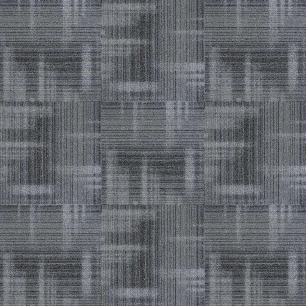 (image for) Next Floor Bandwidth 19.7\" x 19.7\" Solution-Dyed Nylon Carpet Tiles - Meteorite NF883008