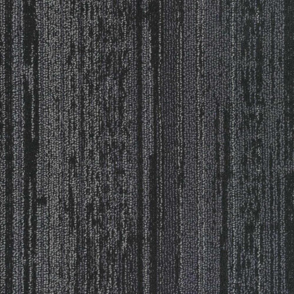 (image for) Next Floor Content Plus 19.7\" x 39.4\" Solution-Dyed Nylon Carpet Tiles - Midnight NF706001