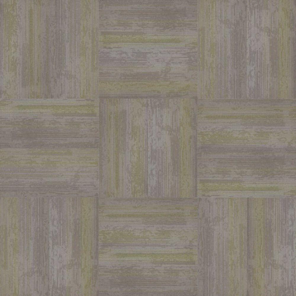 (image for) Next Floor Element 19.7\" x 39.4\" Solution-Dyed Twisted Polypropylene Carpet Tiles - Lichen NF764006
